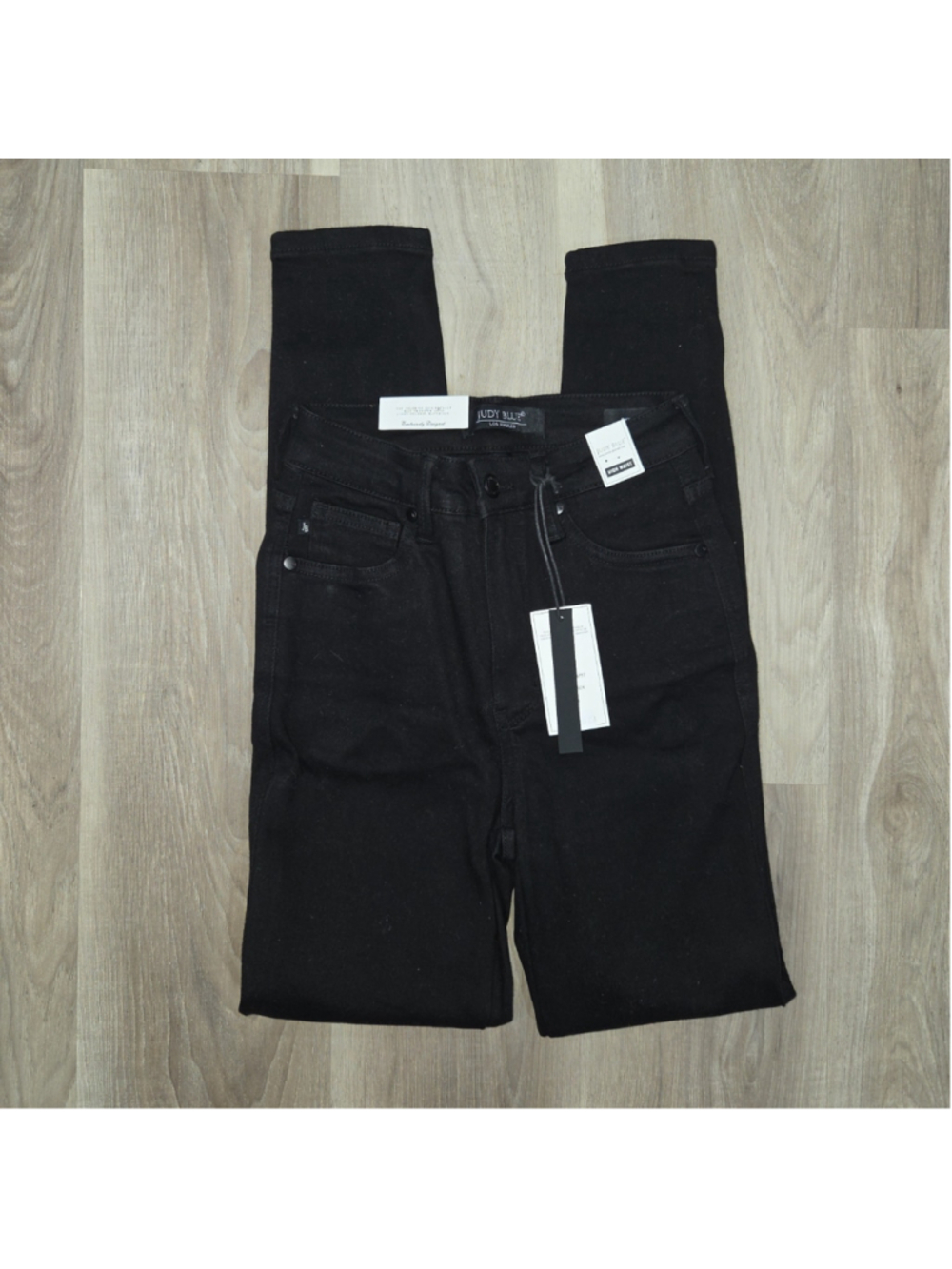 •Judy Blue• Women's High Rise Tummy Control Skinny Jeans Black Size 0
